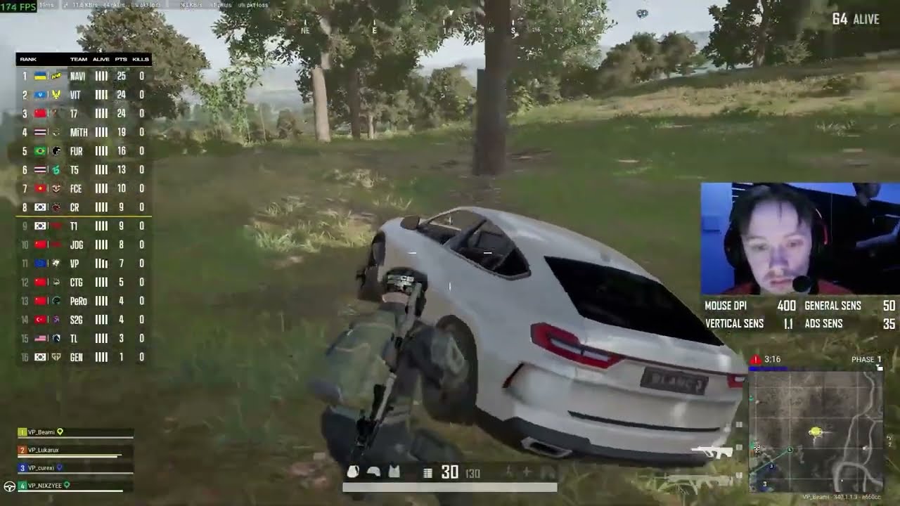 Стрим от первого лица от BEAMI | PGS 2 | Видео от первого лица от VIRTUS PRO | Киберспорт PUBG в ...