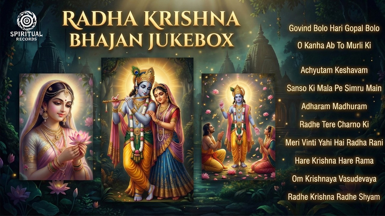 Most Beautiful Radha Krishna Bhajans 🌸 | Krishna Bhajan Jukebox | Peaceful Bhakti Songs