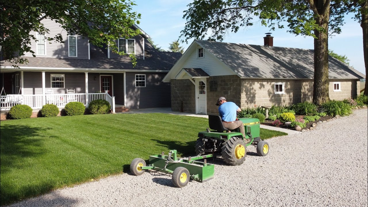 Getting Things Ready For Special Visitors - Grading Driveway with Pull Type Grader Box