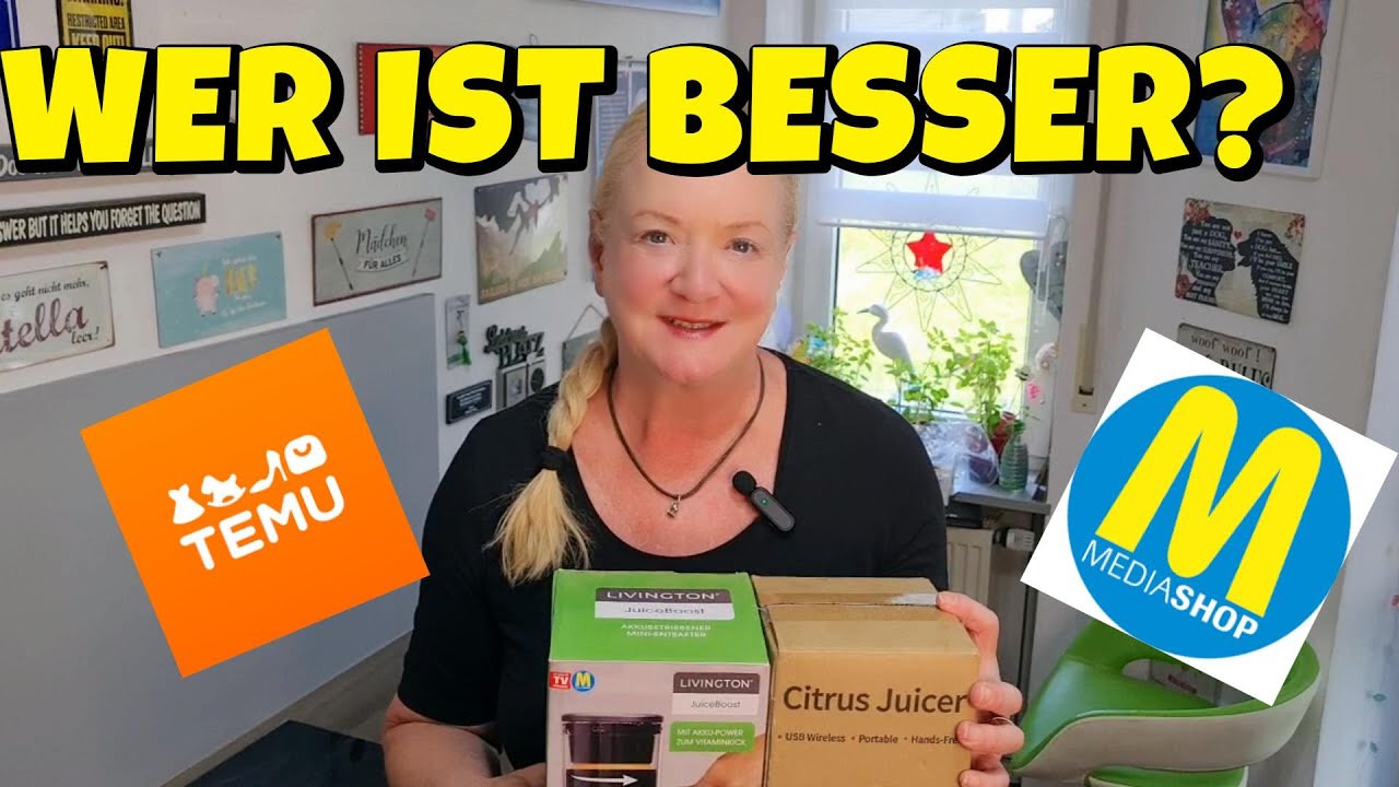 LIVINGTON JUICEBOOST vs TEMU NONAME  AMAZON TEST REVIEW VERGLEICH