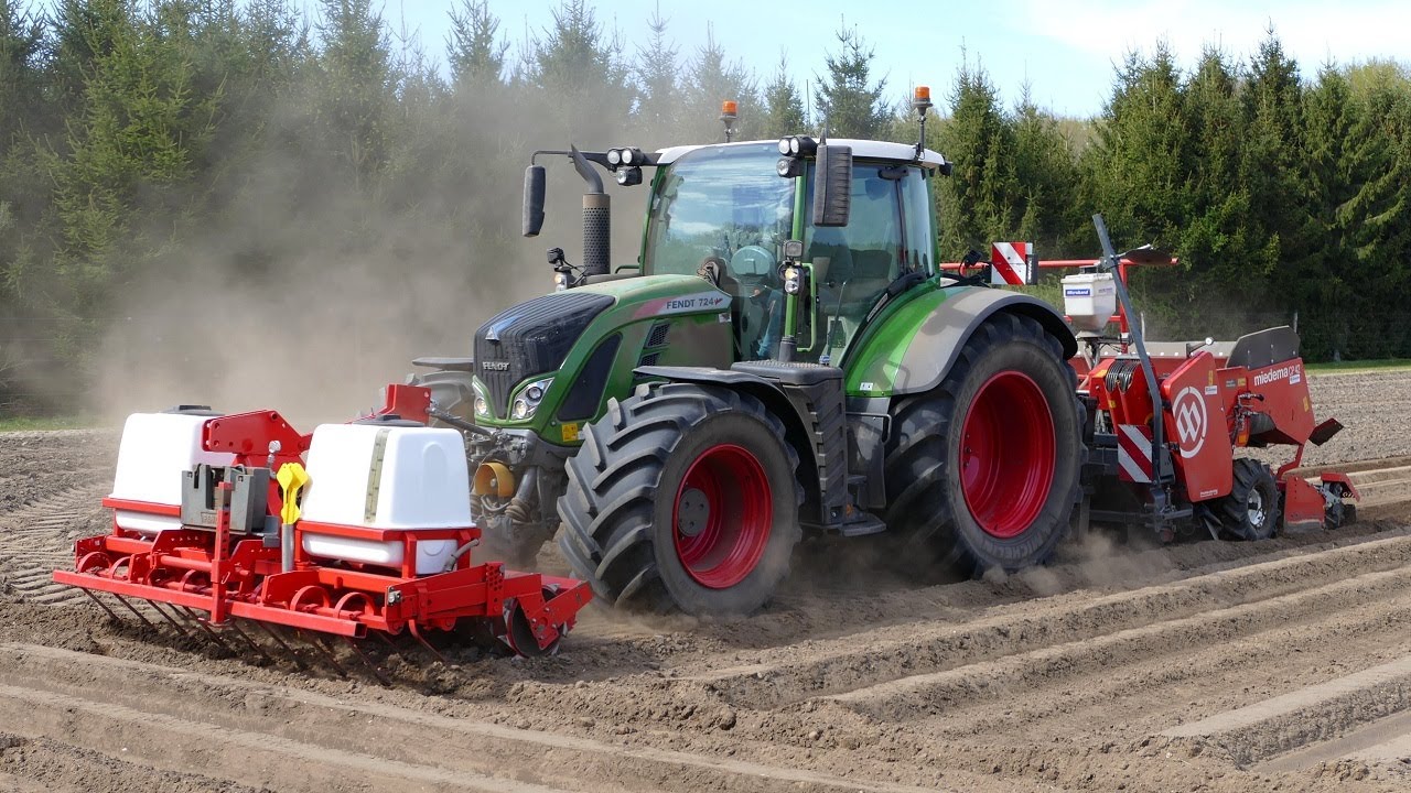 Fendt 724 + Miedema | Aardappels poten | Gebr. Hardeman Harskamp | Planting potatoes