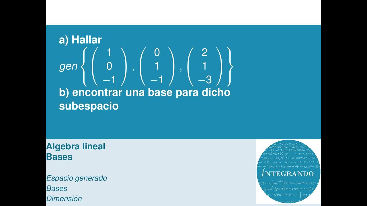 Espacio Generado por un conjunto de vectores