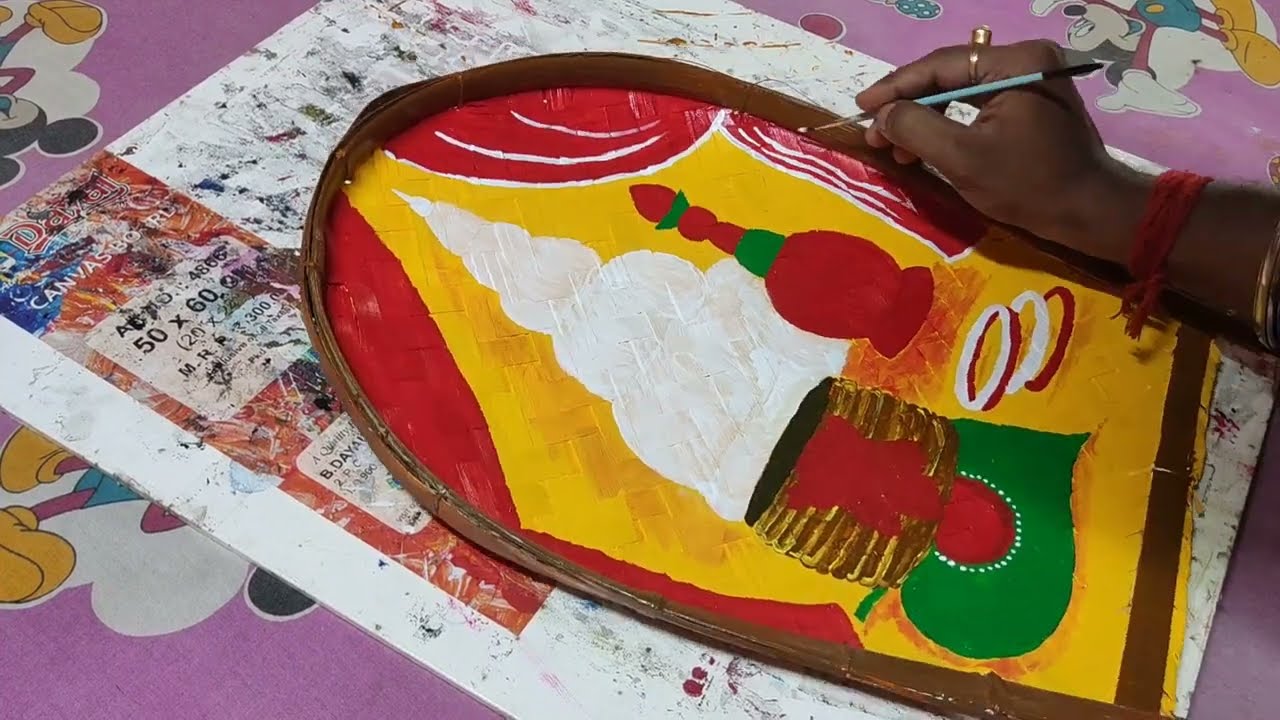 Wedding Special kulo Painting // kulo Design// Bengali biyer kulo Design ||