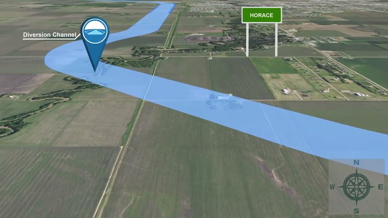 Fargo-Moorhead Area Diversion Project Flyover