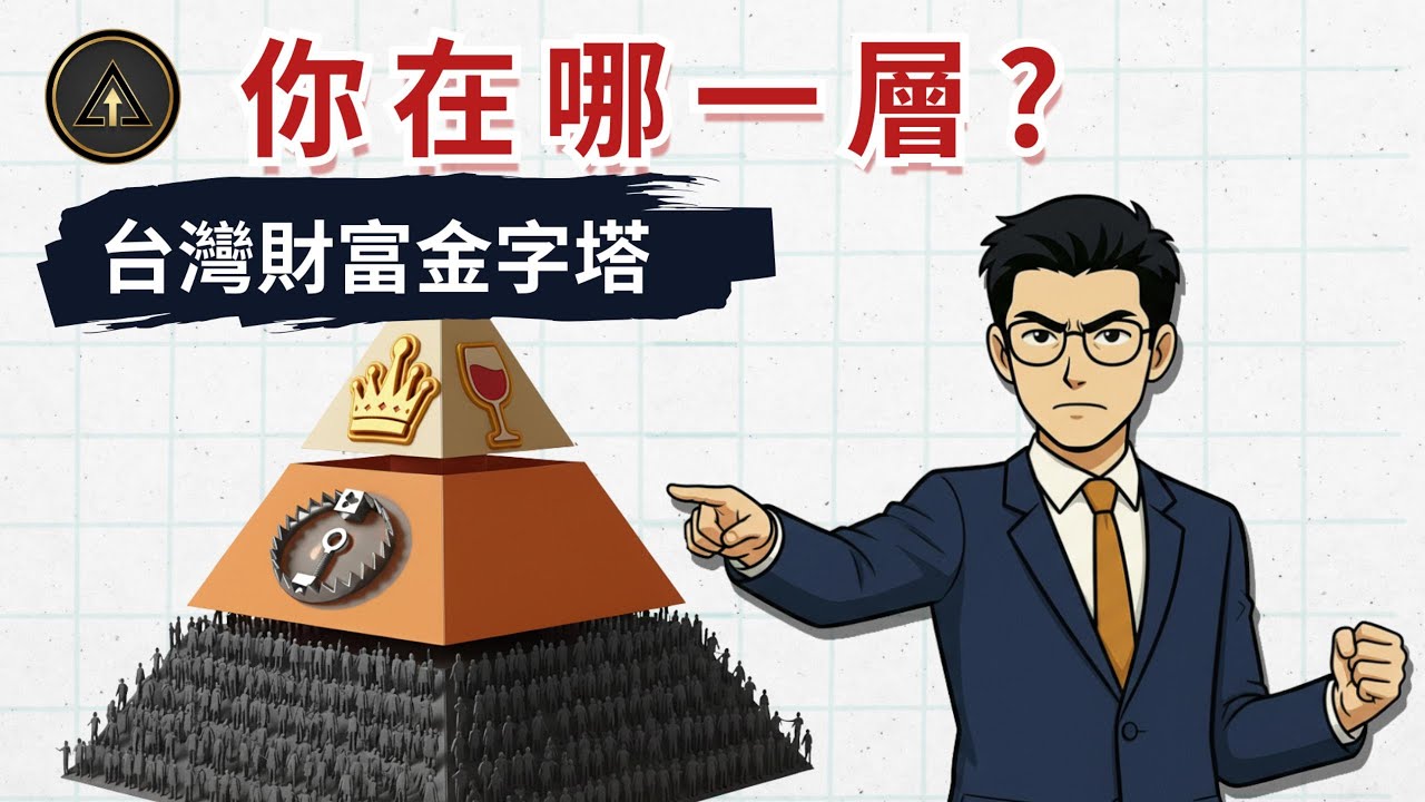 2025 台灣財富金字塔揭密：40歲沒 1000 萬很丟臉？揭開 中產階級消失 的殘酷真相！(內附階級定位器)