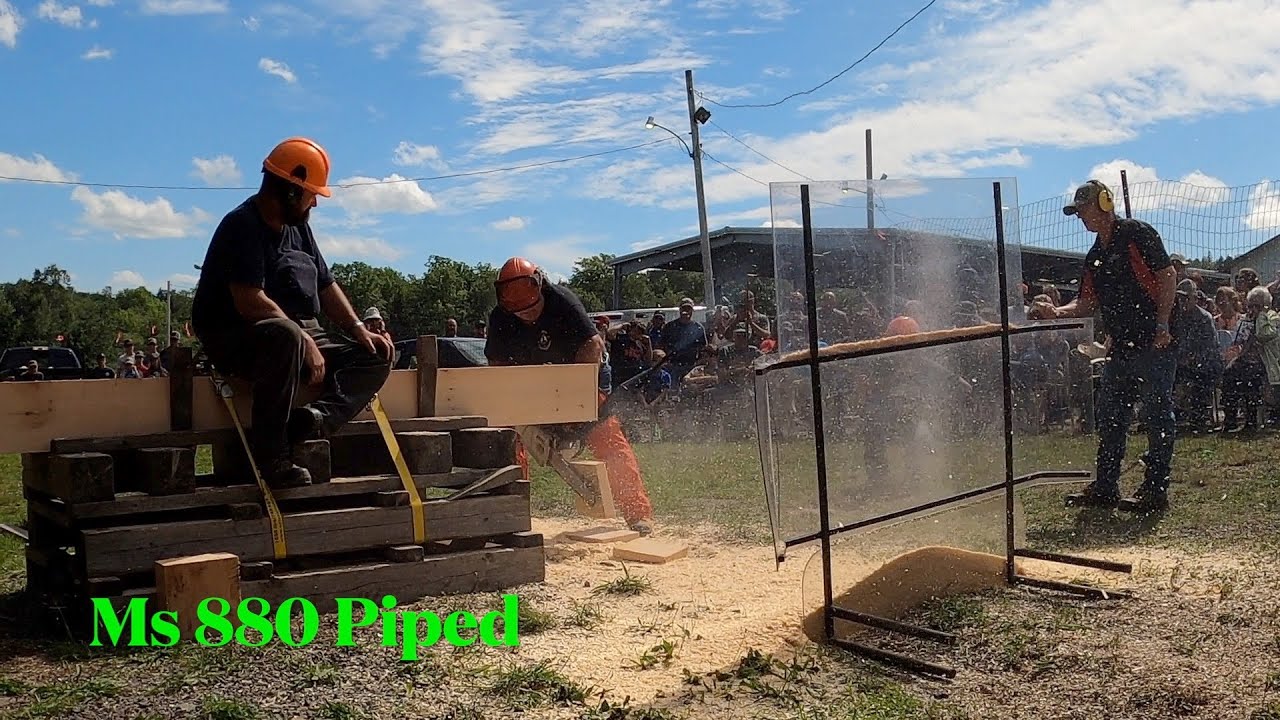 STIHL VS HUSQVARNA 3120 VS MS880 Which is Faster Hot Saw Competition 2023 Big ChainSaw Showdown