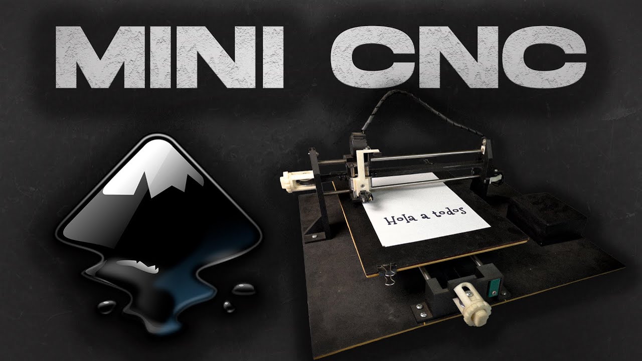 #5 CNC con motores 28byj-48| Texto sin contorno en Inkscape