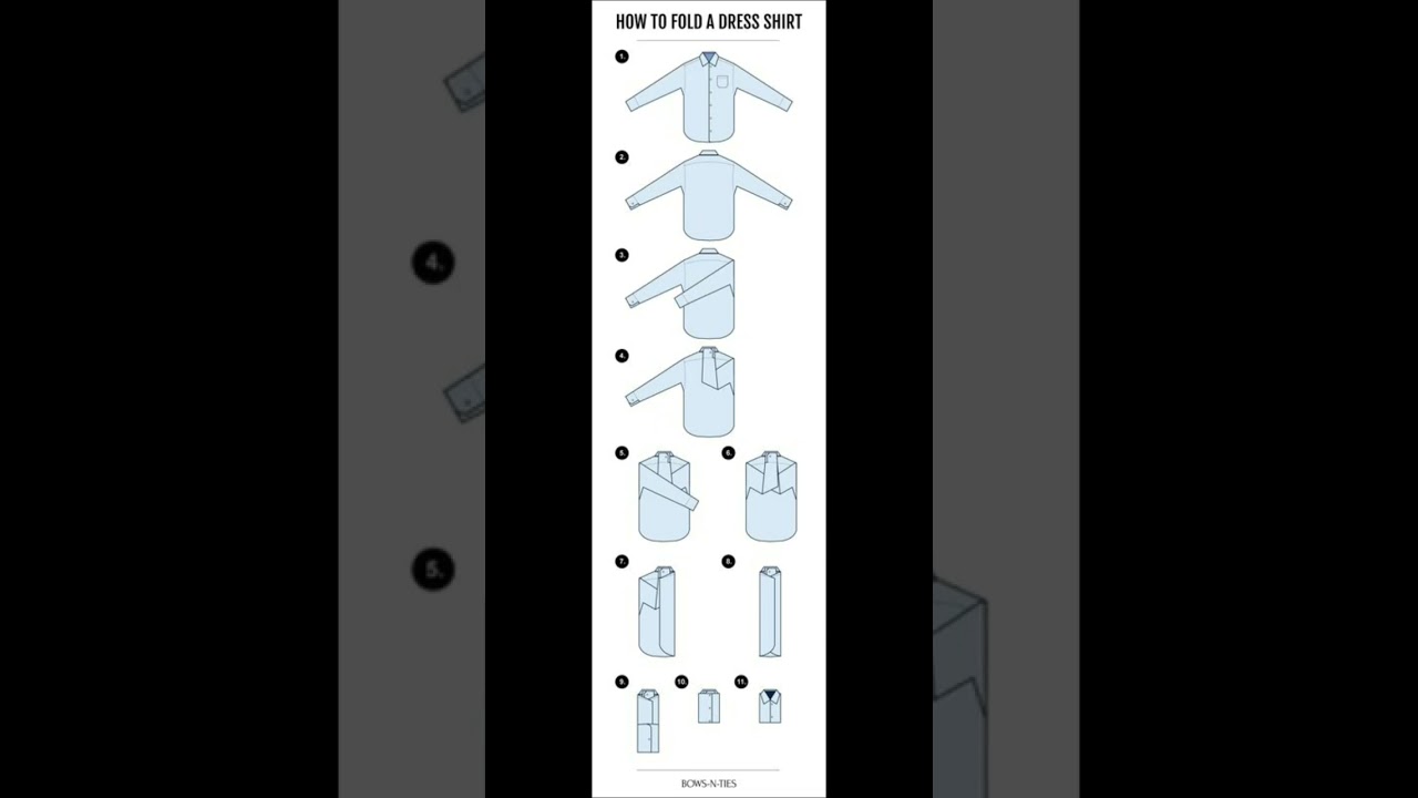Simple steps to fold a dress shirt