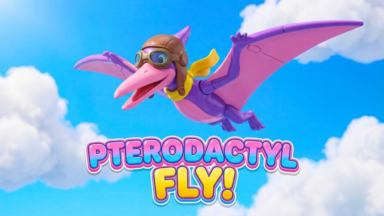 Learning: Pterodactyl Fly! 🦖 Flying Dinosaur Song + Wings Exercise for Kids
