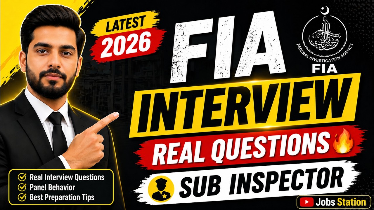FIA Jobs 2026 Interview | Real Questions + Panel Tips (Sub Inspector) | FIA Sub Inspector Interview