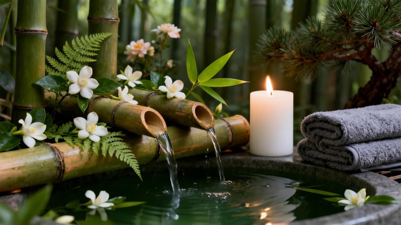 Soothing Relaxing Music 🌹 Peace of Mind, Anxiety Relief,Spa Relax Water,Relax Sleep Day Full 48