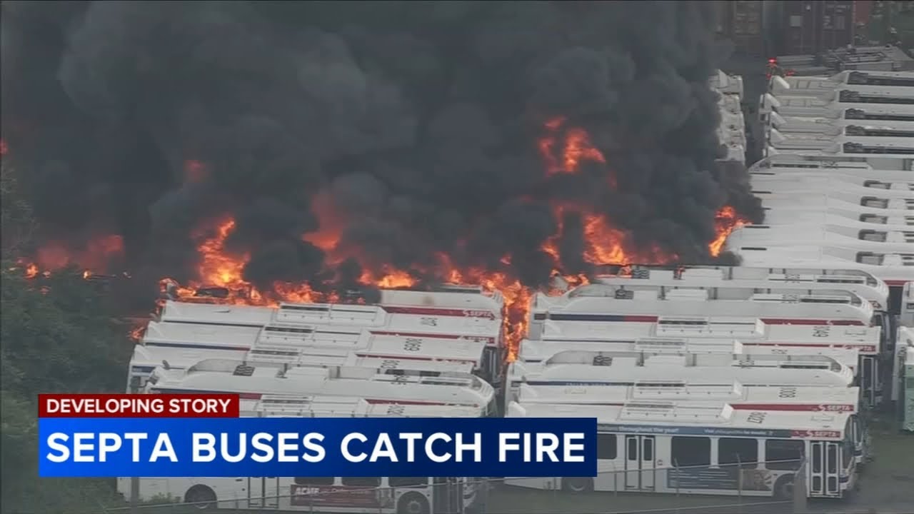 Fire damages 40 decommissioned SEPTA buses at Philadelphia storage yard
