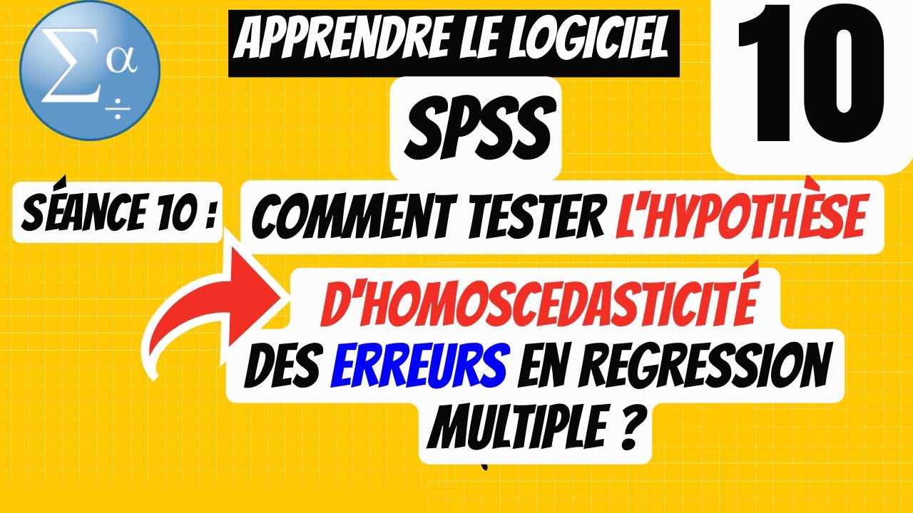 Comment tester l'hypothèse d' homoscédasticité des erreurs  en régression multiple dans SPSS?