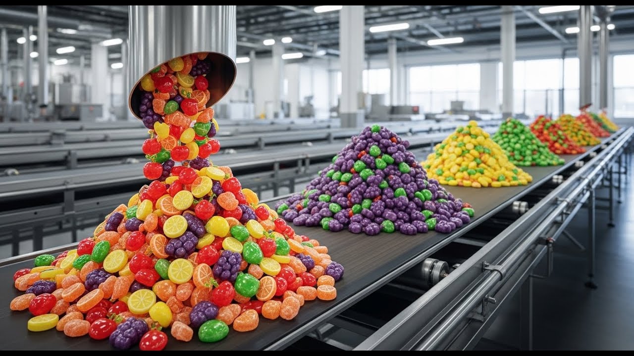Inside a Modern Candy Factory: From Fresh Fruit To 1,000,000 Premium Candy (Full Process)