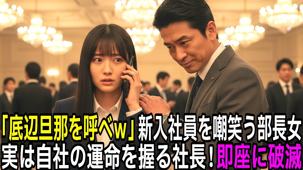 「底辺旦那呼んでみろ」歓迎会で新入OLの夫を見下したエリート部長、社長「底辺で悪かったな」全員「え…？」【感動する話】【朗読】