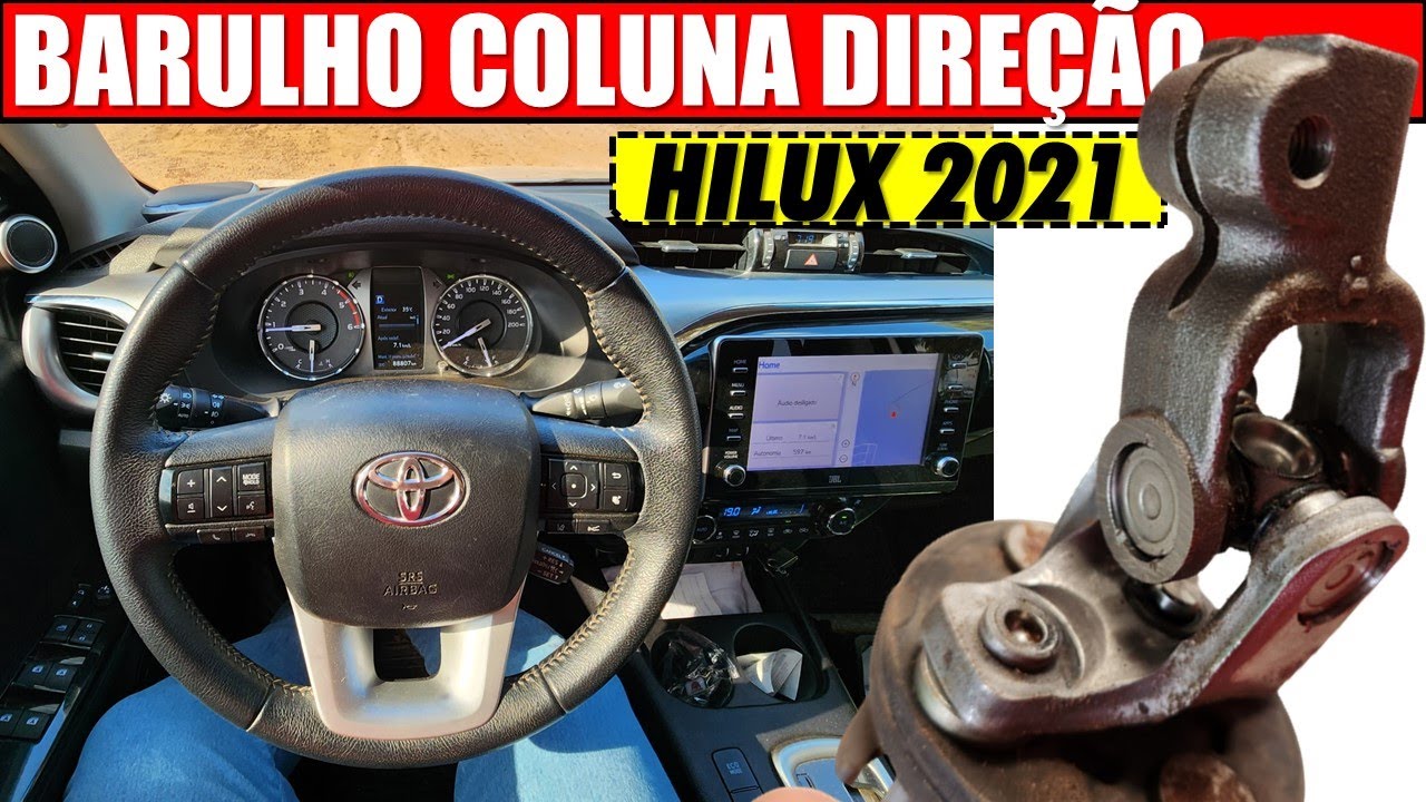EP. 1079 // Hilux 2021 Barulho INTERNO Embaixo Painel. Folga Direção, Pancada no VOLANTE. VIBRAÇÃO