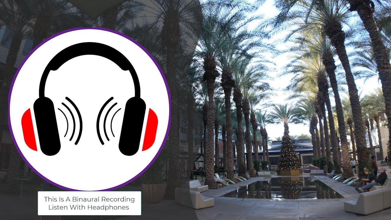 [Binaural Recording] Scottsdale Quarter Christmas Day Walk Around
