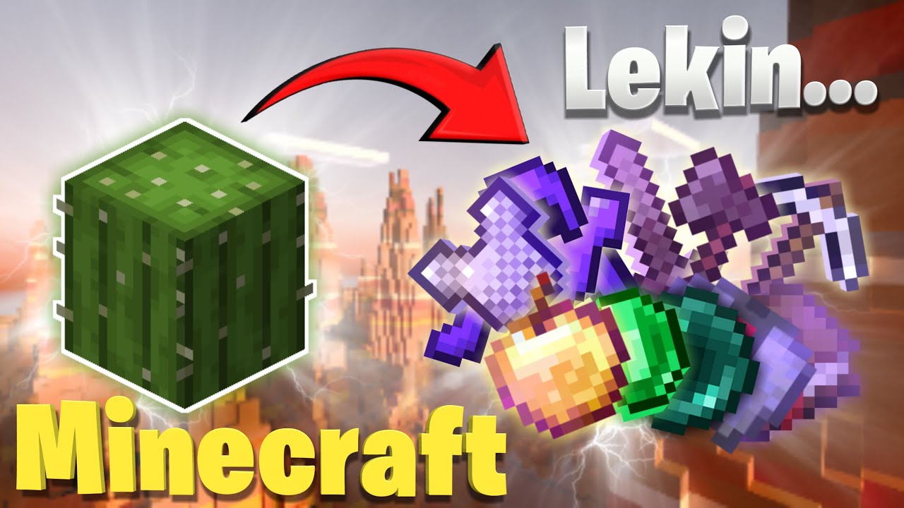Minecraft lekin Kaktusdan Epic narsalar beradi | Uzbekcha minecraft 