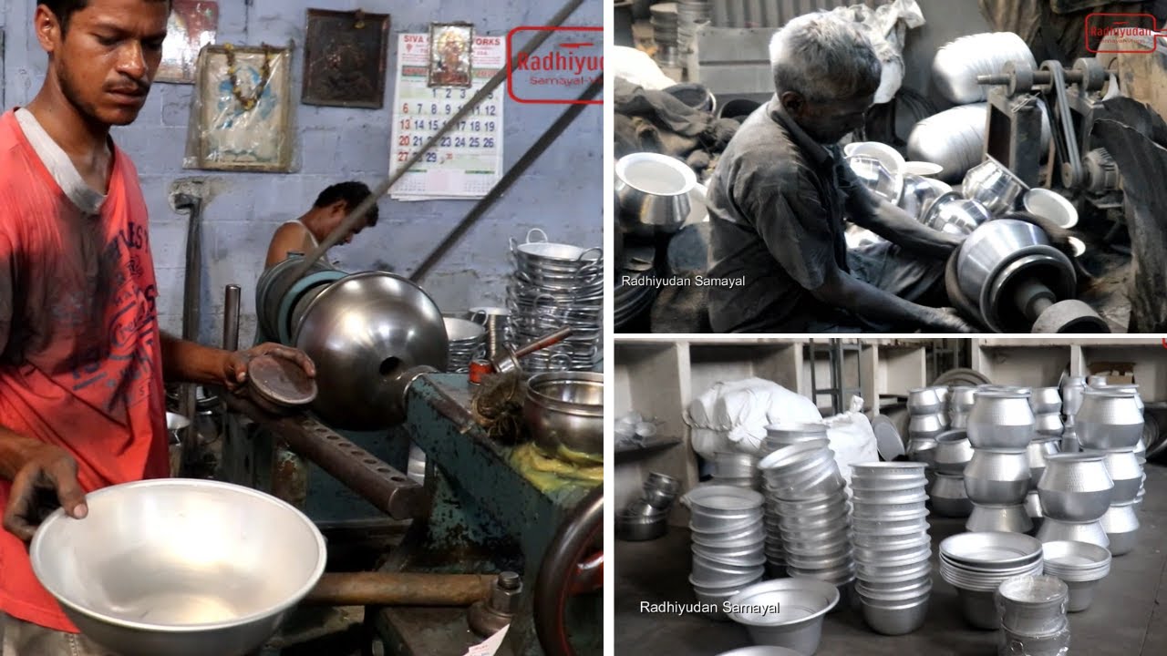 Making of Aluminium Vessels- Vessel Factory- How Aluminium Vessels are made?