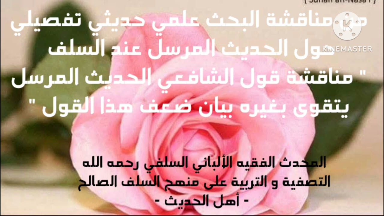 الإمام الألباني السلفي رحمه الله/ مناقشة قول الشافعي الحديث المرسل يتقوى بغيره بيان ضعف هذا القول 