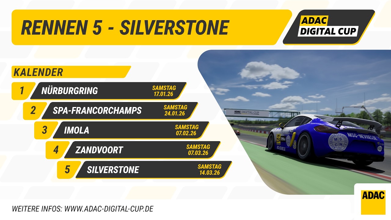 LIVE 🔴: ADAC Digital Cup 2026 - Round 05 | Silverstone