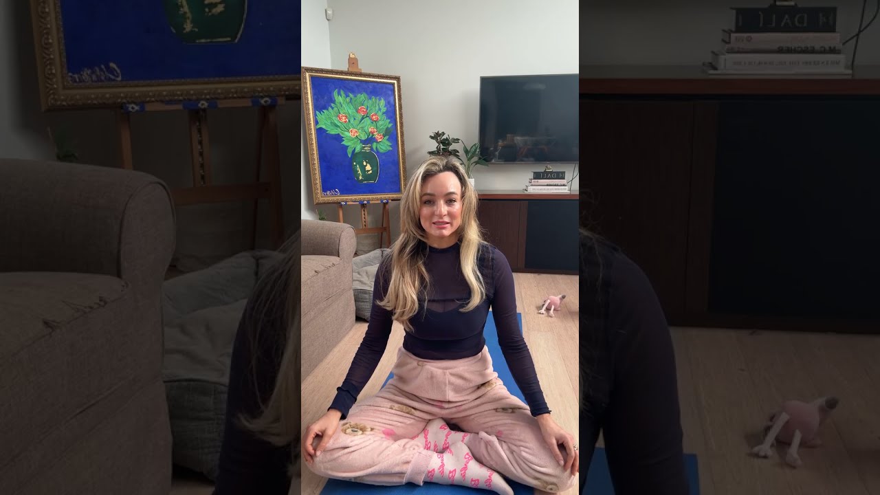 Stay in your PJs!!! Warm up and into your day sitting on the mat or a chair.