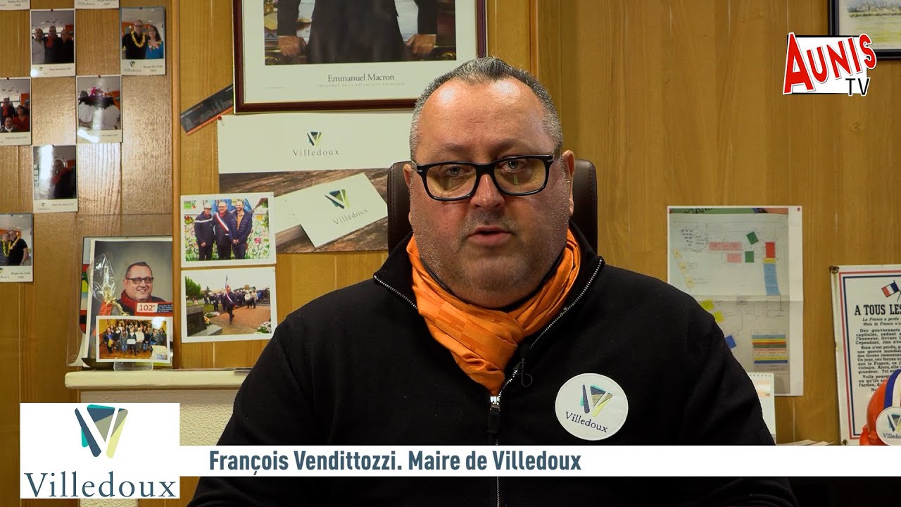 Villedoux, le maire Fran&ccedil;ois Vendittozzi pr&eacute;sente ses v&oelig;ux 2021 aux habitants.