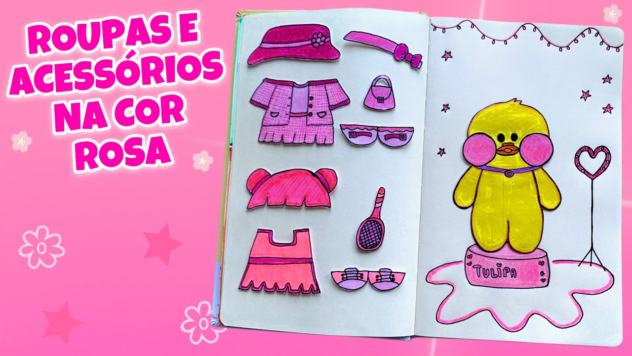 FAZENDO ROUPAS E ACESSÓRIOS DE UMA SÓ COR PARA A TULIPA A MINHA PAPER DUCK