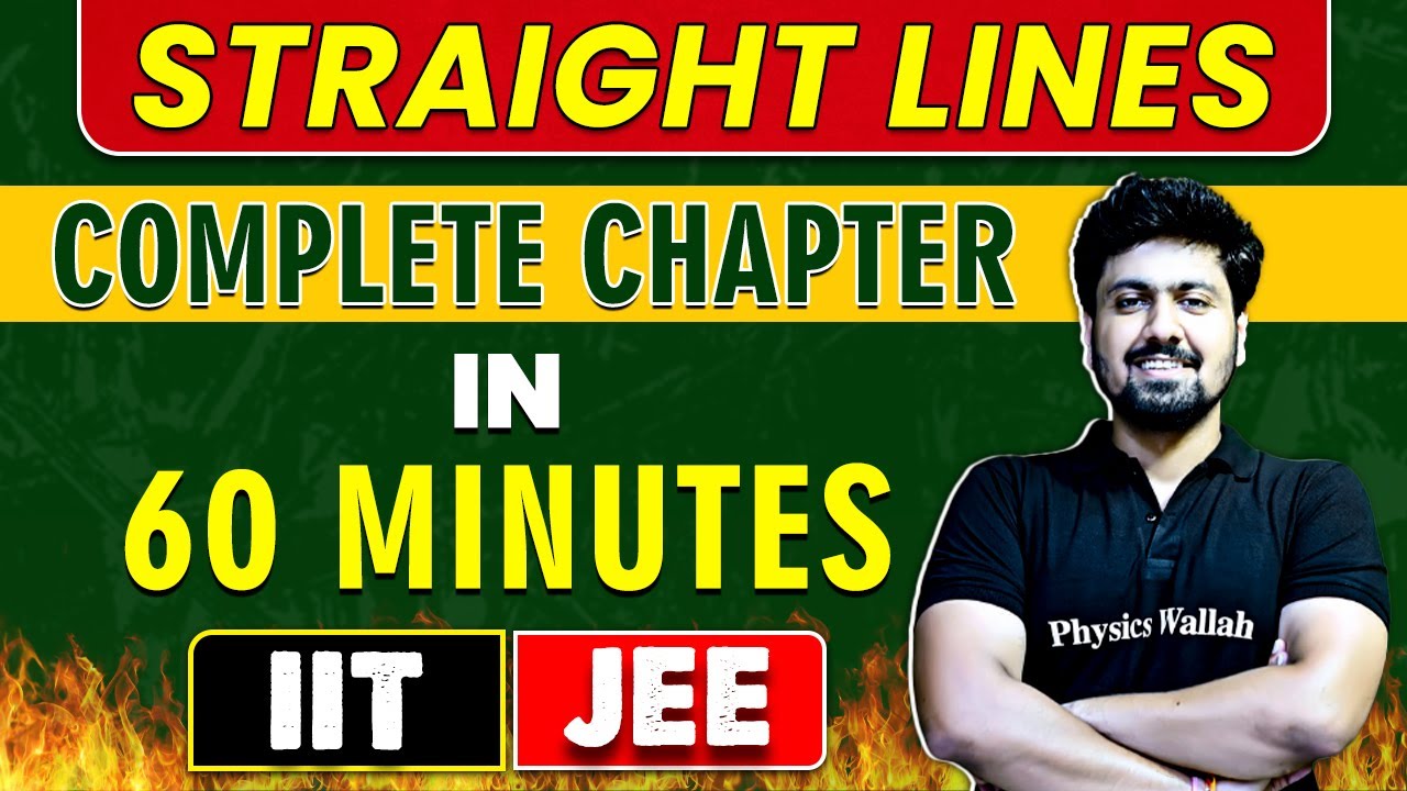 STRAIGHT LINES in 60 Minutes || Complete Chapter for JEE Main/Advanced