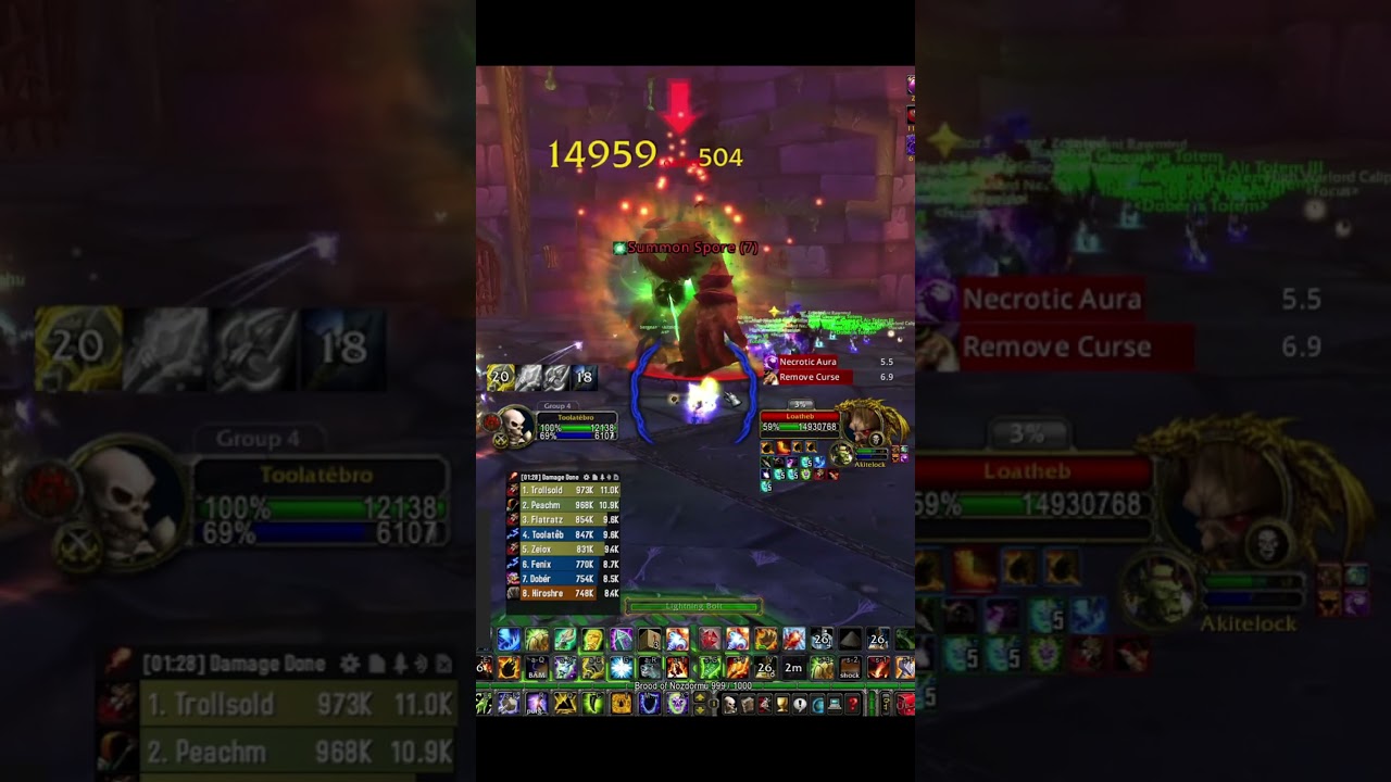 Massive Crit Combo Ele Shaman SoD Naxx WoW Classic 