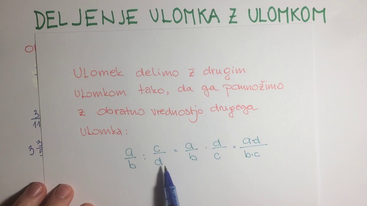Deljenje ulomka z ulomkom