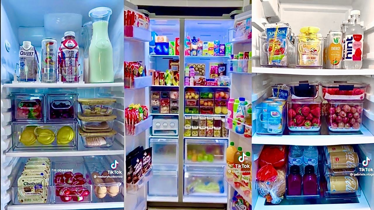 Satisfying fridge organization & restocking 🫐🍓