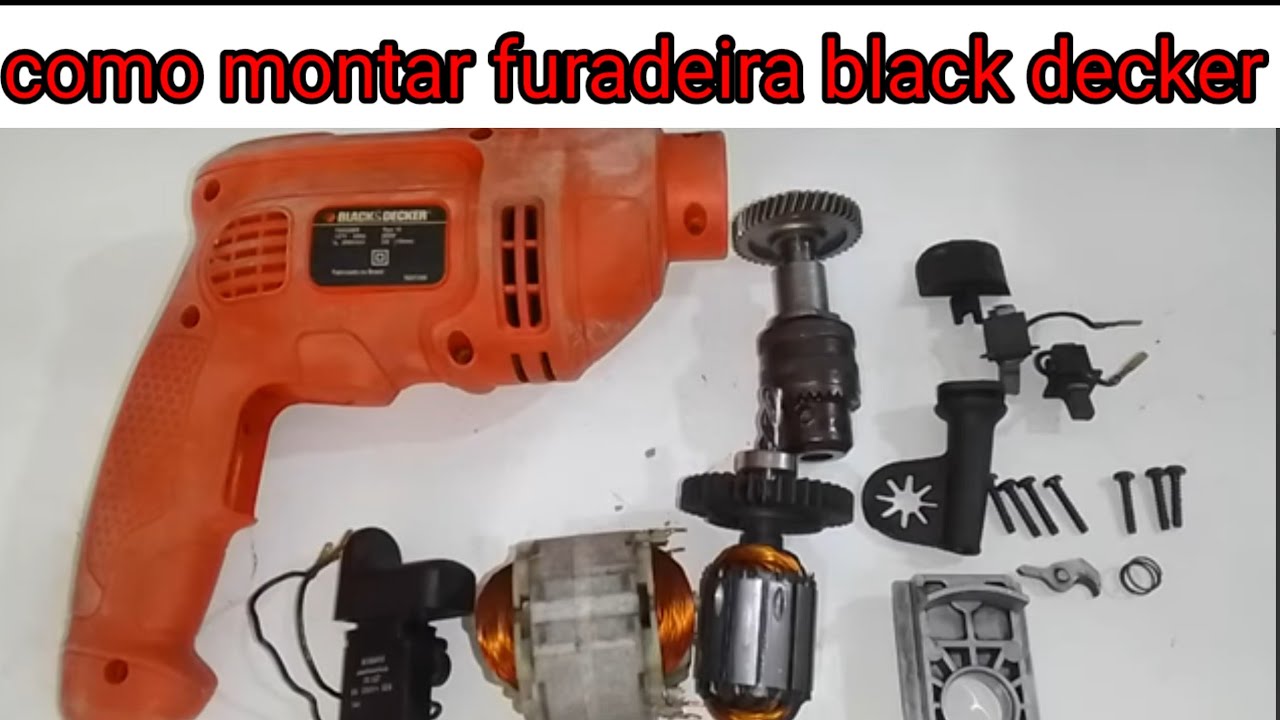 Como montar furadeira Black decker, furadeira Black decker tm500, como montar furadeira,