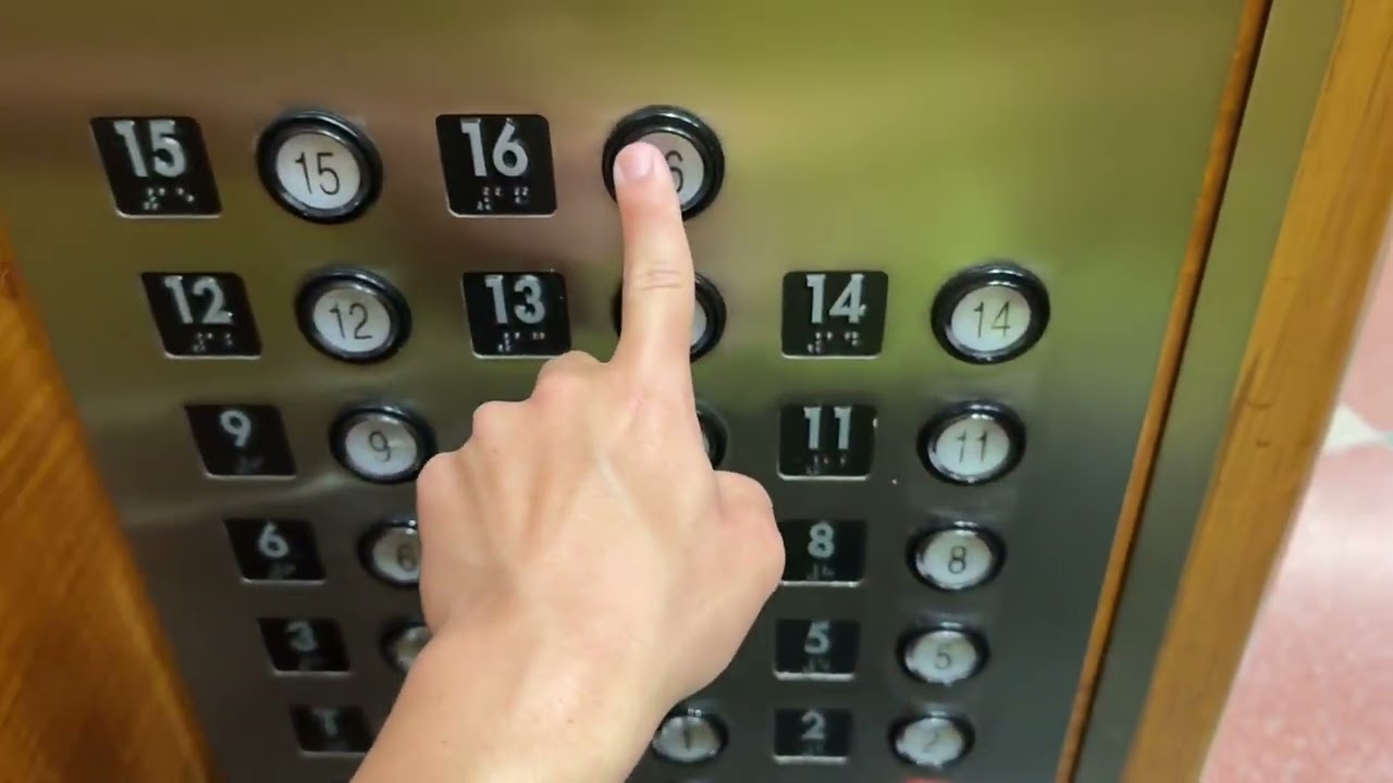 Historic Montgomery Kone Traction Elevators at Mellie Esperson Building in Downtown Houston, TX.