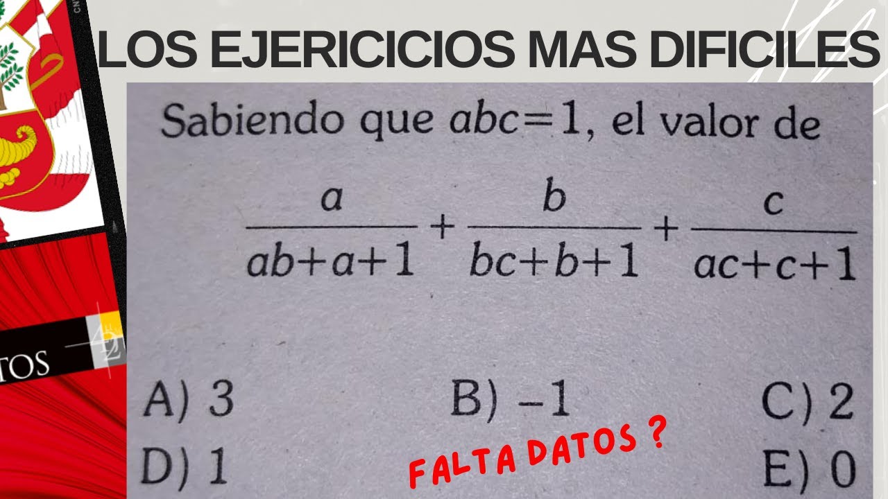 🔥EL LIBRO MAS DIFICIL DEL PERÚ🔥 | Emocionante problema de ALGEBRA | PROBLEMAS SELECTOS | LUMBRERAS