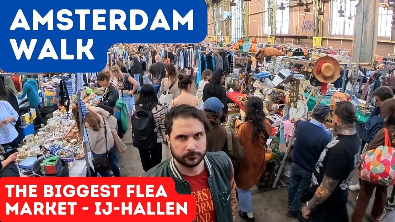 The biggest FLEA MARKET in EUROPE! Walking in IJ-HALLEN in Amsterdam - PART 2