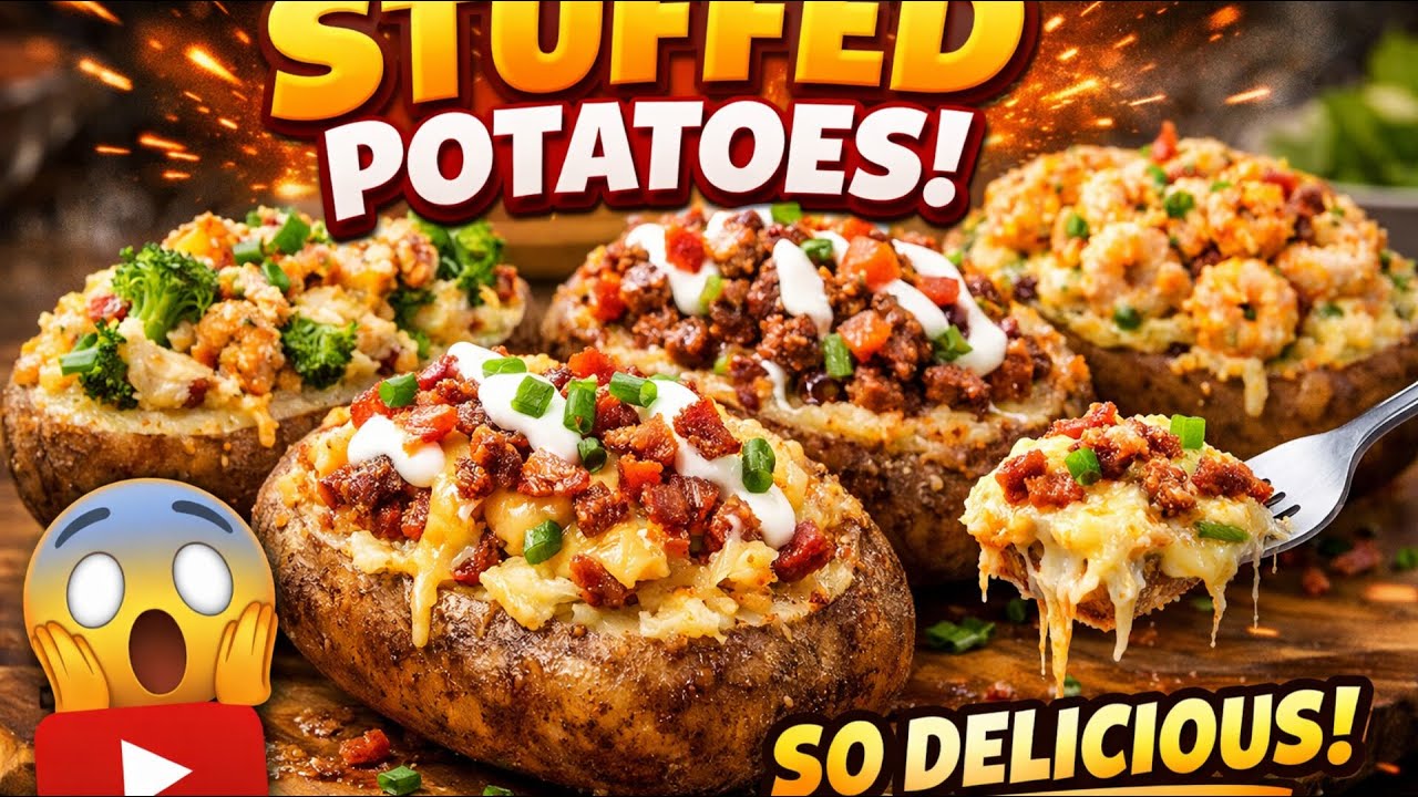 Air Fryer Stuffed Potato Cheese Recipe