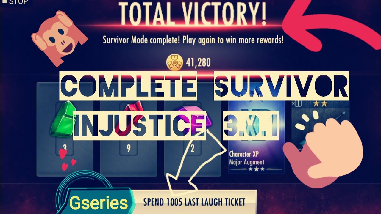 Complete survivor mode  injustice 3.0.1.........