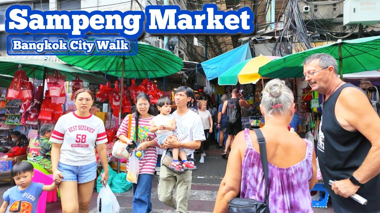4K 🇹🇭 Bangkok City Walking Tour, Sampeng​ Market​ #allaboutbangkok #thailand​ #bangkok​​ #citywalk