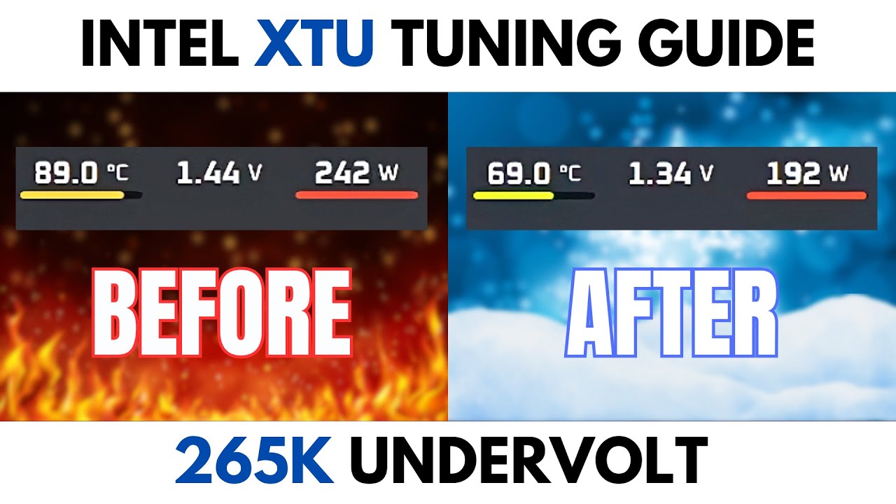 Undervolt Intel Core Ultra 7 265K – 20°C Cooler & 50W Less Power! (XTU Full Guide)