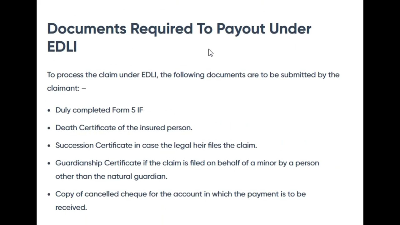 EDLI- employees deposit linked insurance for EPFO hlders