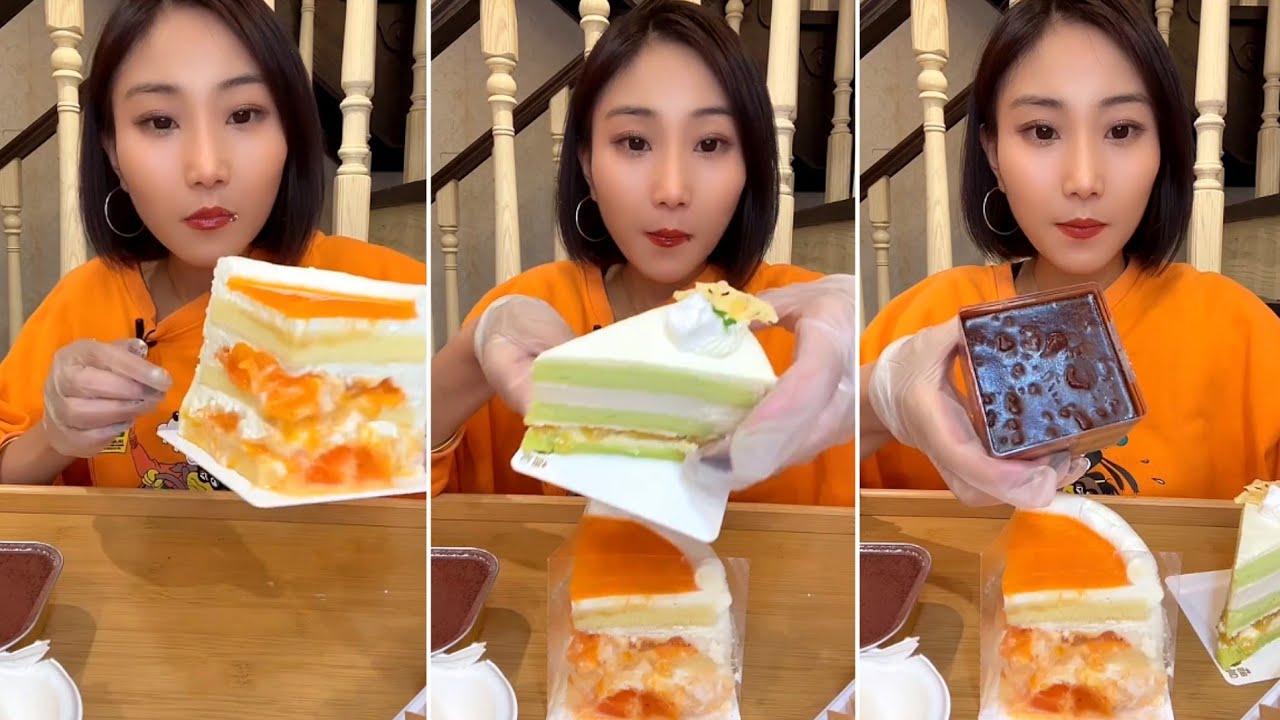 [ENG SUB] Tiramisu,Colorful coconut trees,Persimmon Cake,Menglong box,Cute duck #asmr #mukbang#food 