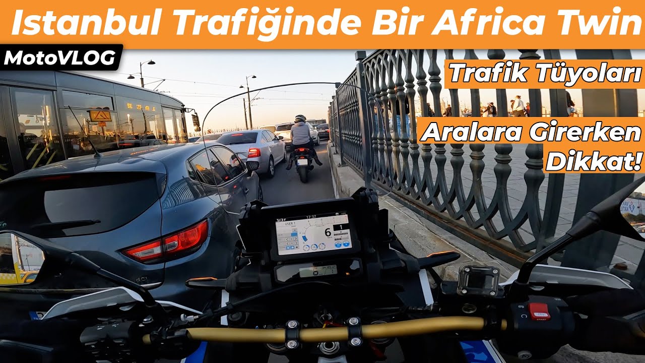 Istanbul Trafik Kaosu! Africa Twin Aralardan Geçer Mi? MotoVLOG