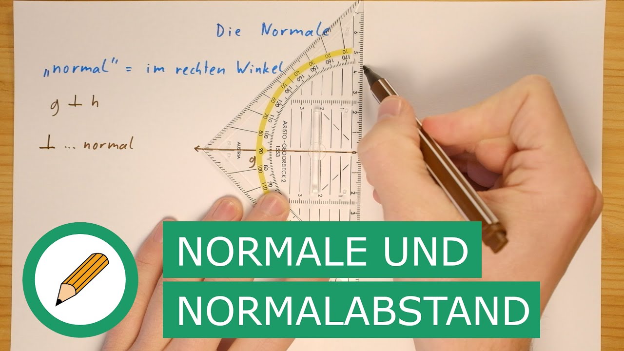 Normale - Konstruktion und Normalabstand | Mit Stift und Papier