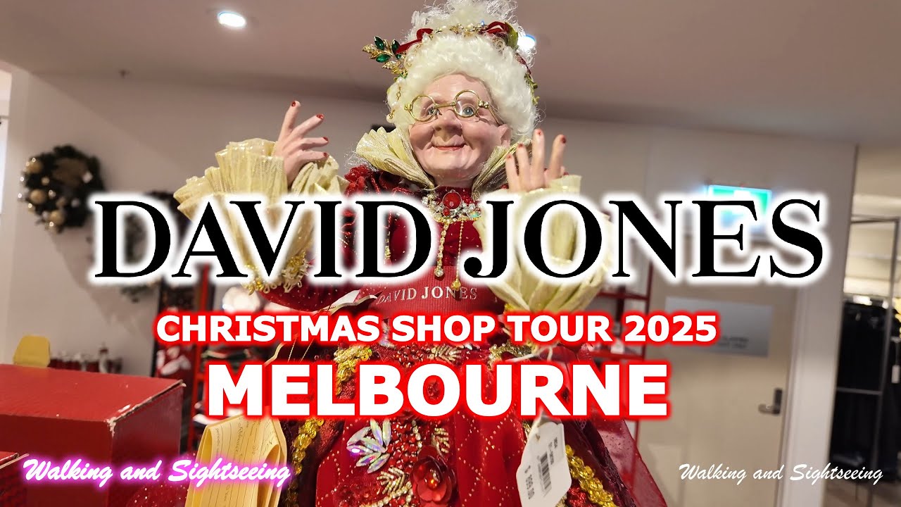 DAVID JONES Мельбурн, рождественский тур по магазинам 2025 🎁Австралия🎄Выставочная деревня и украш...