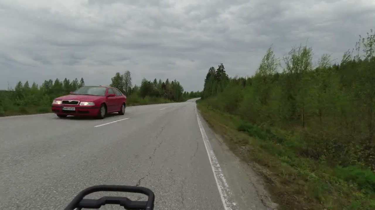 Märäjälähden 17Km lenkki tuli heitettyä vesisateessa. Lieksa 2.6 2022