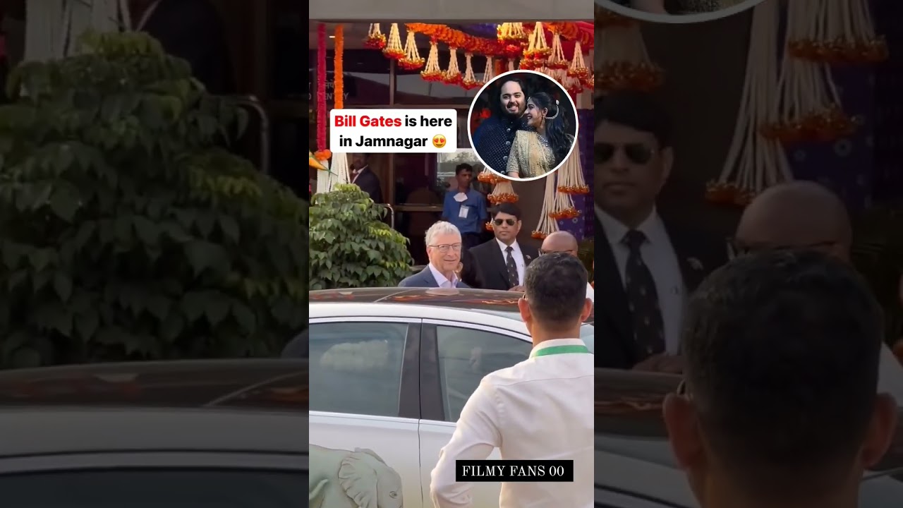 Bill Gates arrives at Jamnagar airport for Anant and Radhika&rsquo;s pre-wedding event!...#billgates