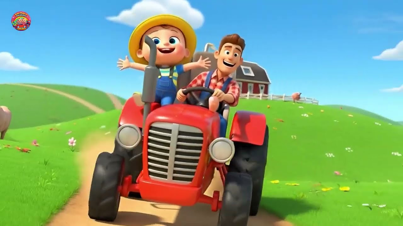 Boom Boom Farm Tractor 🚜🎶 | Fun Learning Ride with Tractors for Toddlers and Kids Video!!
