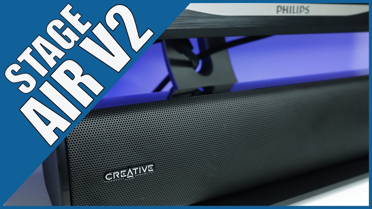 Creative Stage Air V2 Under the Monitor Speaker Bar | NEW 2022
