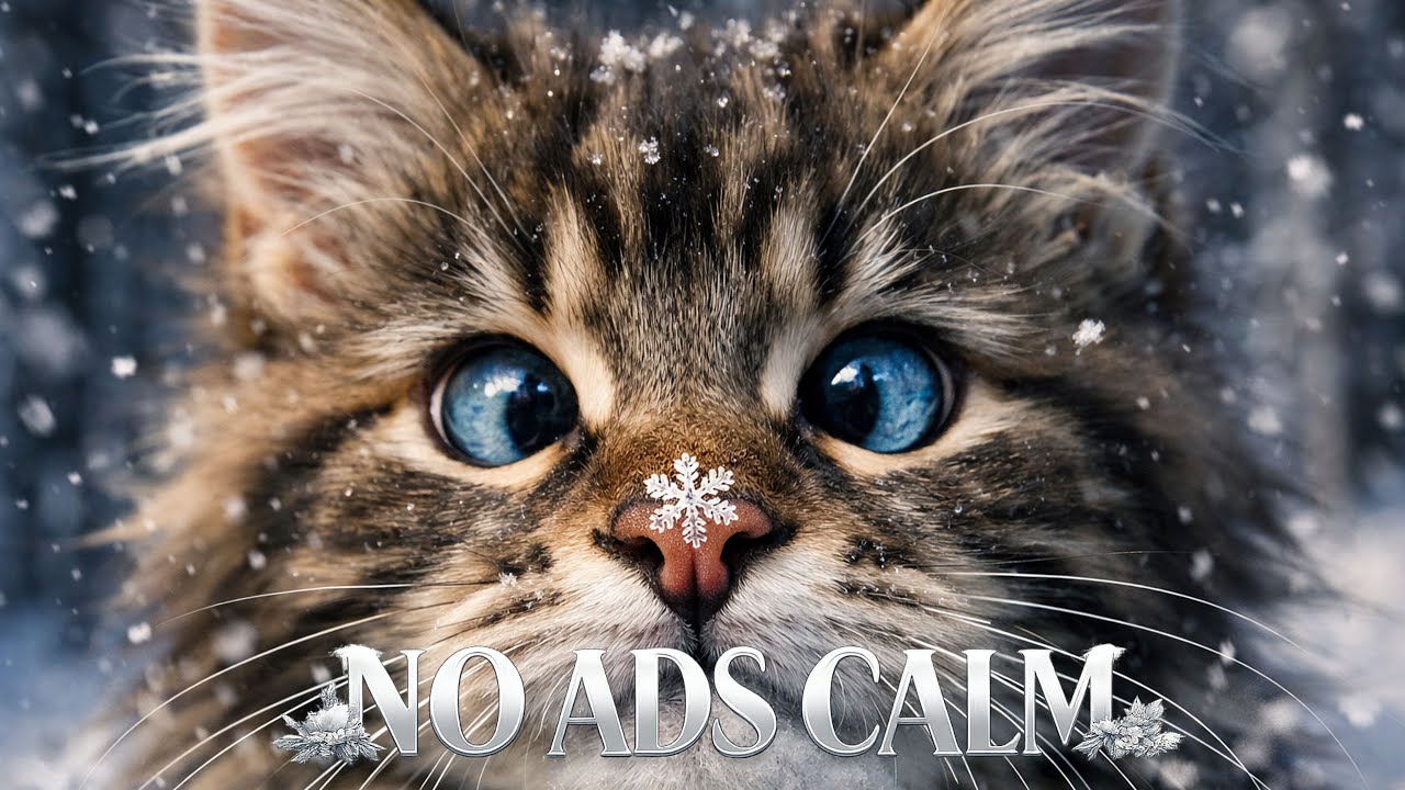 A Quiet Winter with Kittens 🐾❄️ | 30 Minutes of Calm Music & Snowy Nature (No Ads)